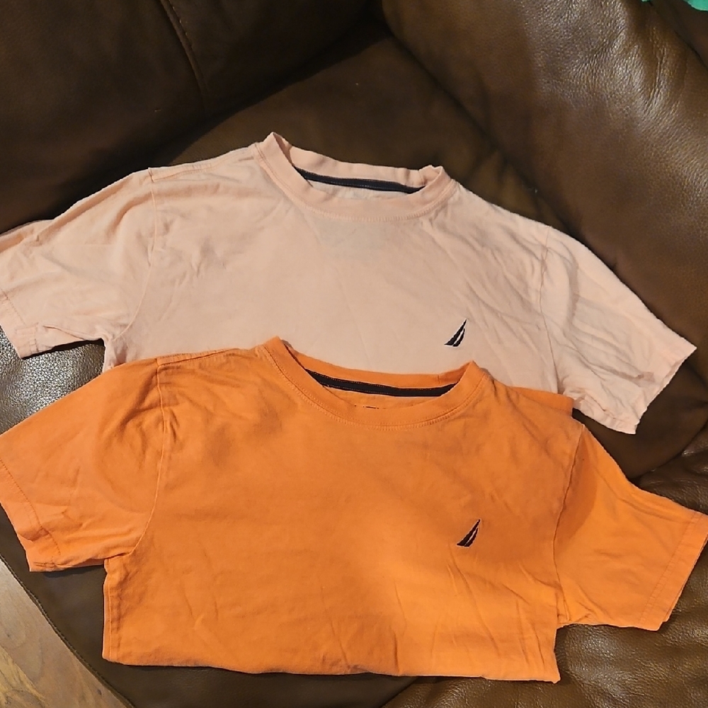 2 Pc. Nautica Salmon & Pink Color Short Sleeve Teed Classic Cotton